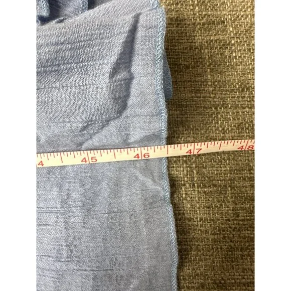 Collection Eighteen Sleeveless Light Blue Maxi Dress Tie Waist & Ruffled Hem - Picture 6 of 6